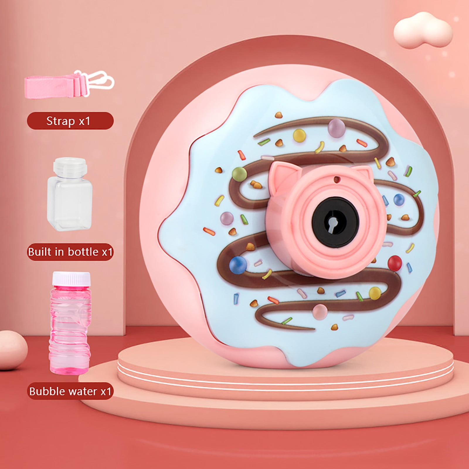 Toys Clearance 2023! CWCWFHZH Children Light Music Donut Bubble Camera