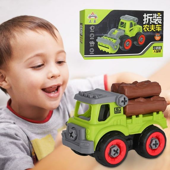 Toys Clearance 2023! CWCWFHZH Combination Car Toy Set Disassembly and Assembly Farmer Car with Screwdriver Toys Car