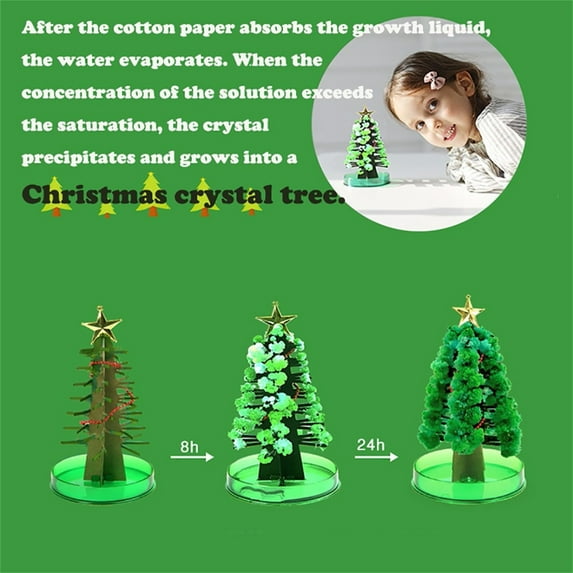 CWCWFHZH Growing Crystal Christmas Tree Presents Novelty Funny Educational and Party Toys 10ml DIY Toys