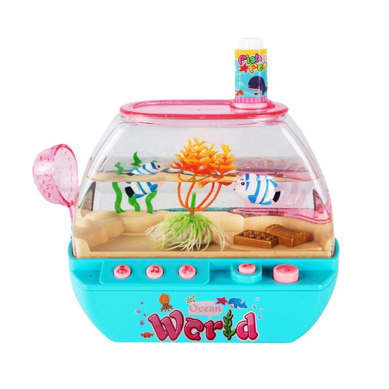CWCWFHZH Interesting Kids Aquarium Children Simulation Electric Fishs Tank Toys Set Simulation Home Toy