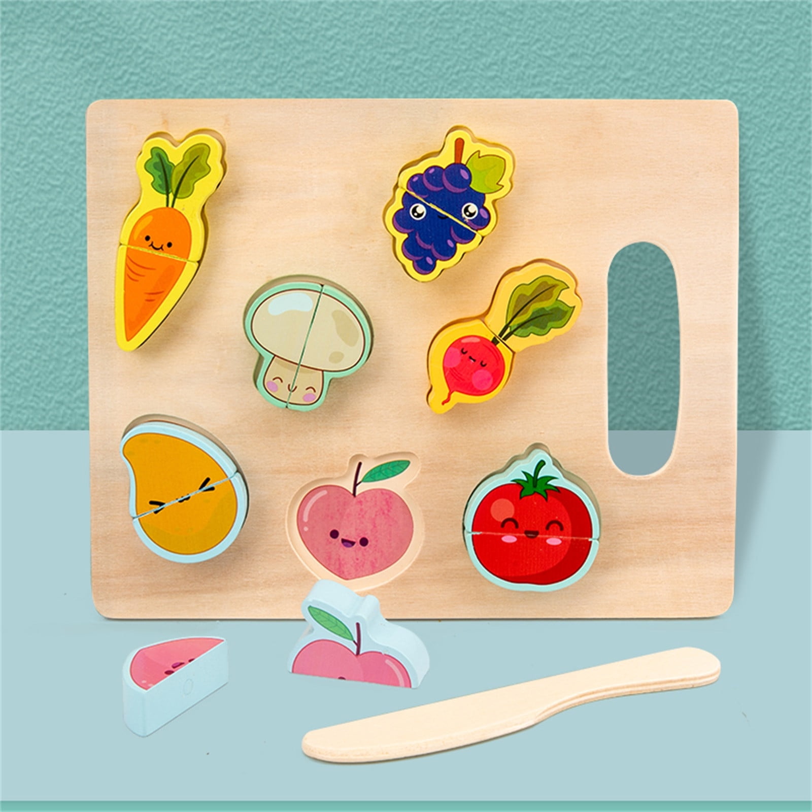 Toys Clearance 2023! CWCWFHZH Kitchen Children Wooden Toy Cut Fruit ...