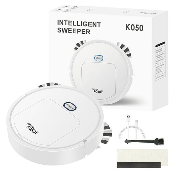 Toys For Baby Under $10 Robot Vacuum Cleaner Sweeping Robot Ultra Slim Quiet Cleans Hard Floors To Medium-Pile Carpets Integral Memory Multiple Cleaning Modes Vacuum White Free Size