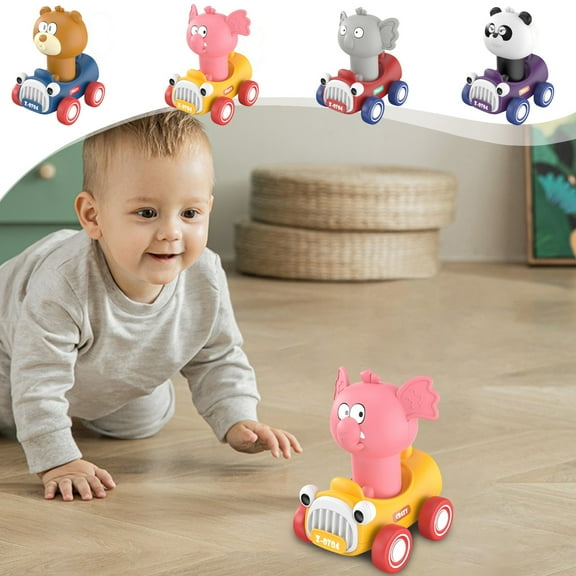 Toys Clearance! DIVVce Animal Press and Go Car Toys for Toddlers 1-3 Kids Play Cars for Tollders Ages 1 2 3 4 5 Years Old, Toy Figure Cars, Car Toy for Baby, Baby Toys for 3 4 5 Year Old Boy
