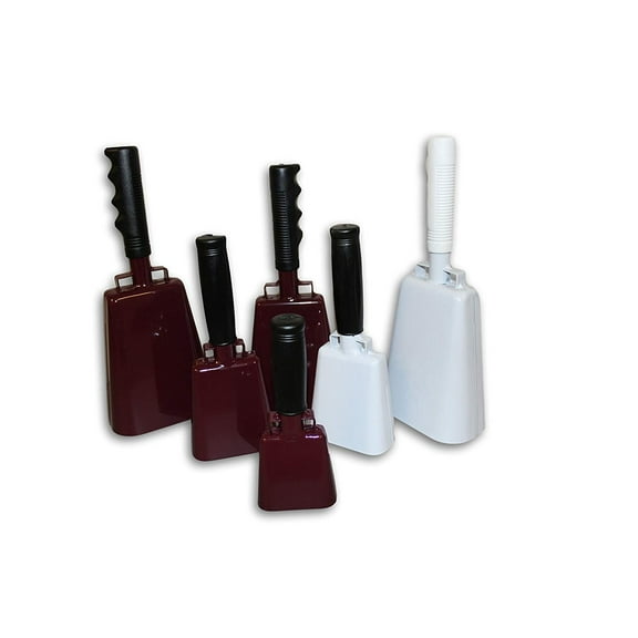 Toys+ Cowbell with Handle, Various Sizes and Colors (Maroon, 8 Inch) for Indoor and Outdoor Use