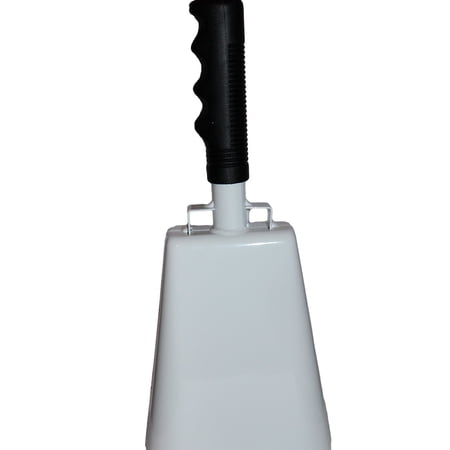 Toys+ Cowbell with Handle Various Sizes and Colors (White, 6")