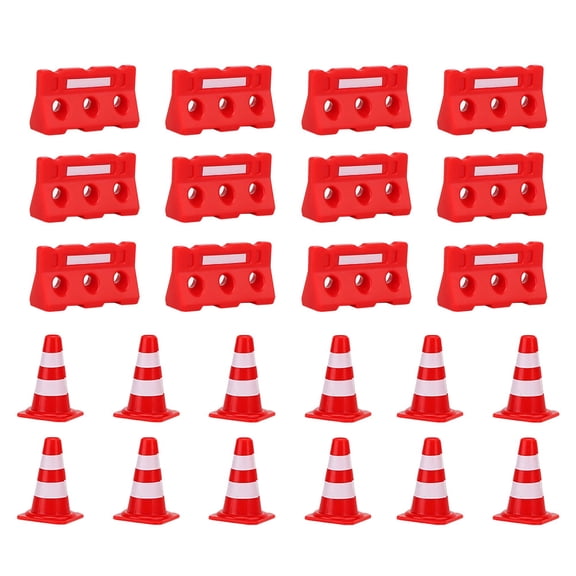 Toys Emblems Driving Cones Miniatures Road Cone Toy for Kids Road Sign Barricade Toy Mini Road Sign Plastic Child