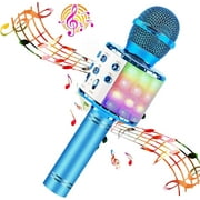 Toys For 3-16 Years Old Girls Gifts,Karaoke Microphone For Kids Age 4-12,Best Fun Birthday Gifts For 5 6 7 8 9 10 11 Years Teens Girl Boys(Blue)