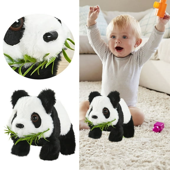 Toys - Interactive Electronic Panda with Sounds Walking and Ear Swinging Features Educational Animated Toy for Kids and Girls