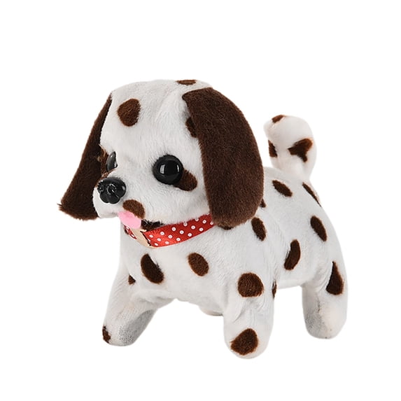 ZGTOYS Interactive Electronic Walking Dog Plush Ultra Soft Barking Wagging Tail 1 Pack