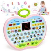 Toys for Kid Laptop: Interactive Alphabet Learning Tablet for Kid Age 2 3 | Preschool Learning Tablet Pad Toys for Girls Kids Age 1 Year Old Early Development Toy for Toddler Boys，Pink