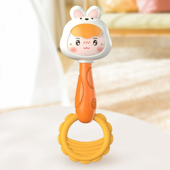 Toys for Kids! Fwttom Baby Rattles 0-6 Months, Soothing Early Educational Baby Toys, Boil-Safe Soft Rubber Toddler Toys Hand Rattles for Babies 0-6 Months