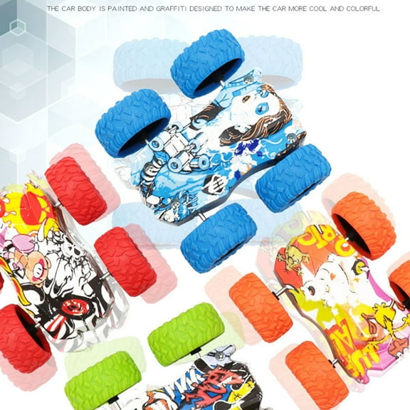 Toys for Kids! Fwttom Toy Cars, Double Sided Friction Power Car Toys with Withstand Sluggishness, Pull Back Toys Cars for Toddlers 1-3 Boys Girls Holiday Gifts