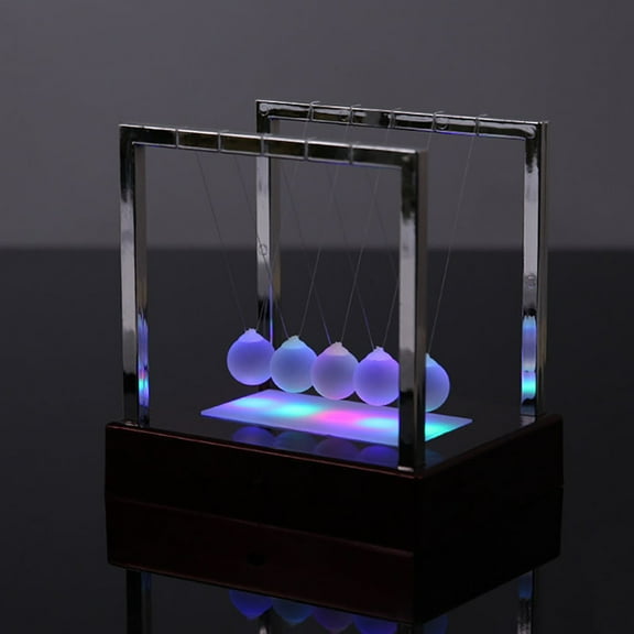 Toys Newtons Cradle Led Light Up Kinetic Energy Home Office Science Toys Home Decor Other