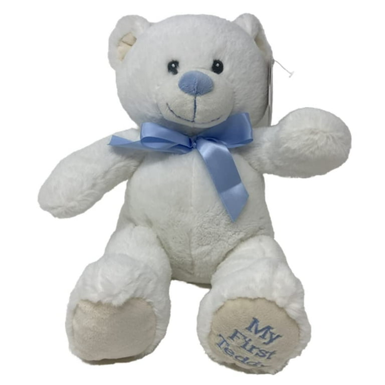 Toys R Us Cozy and Soft Baby's First Teddy Bear Plush Toy - White