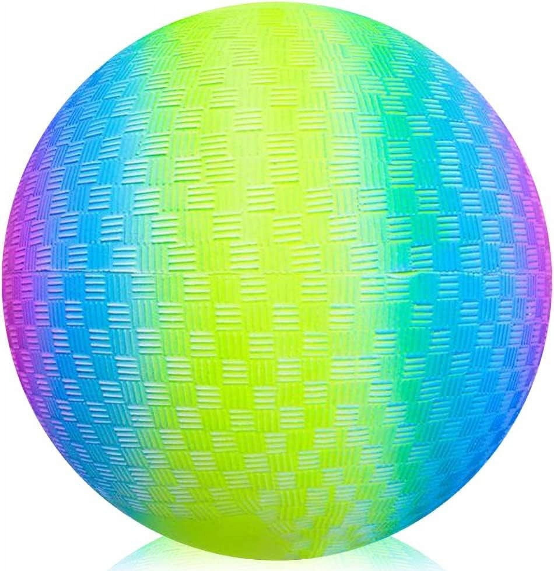 Toys+ Rainbow Ball Color2 8.5 Inch Rainbow Colored Playground Ball ...