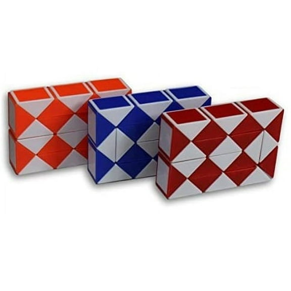 Toys+ Speed Cube Magic Snake Ruler Twist Puzzle 24 Wedges Twist 6 Pack! (6 Pack Small)
