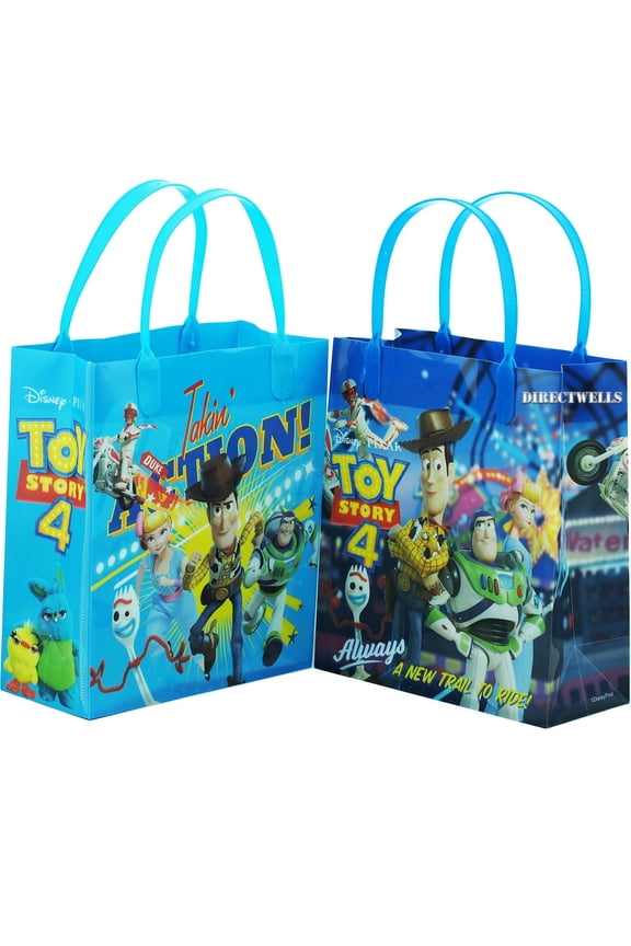 Toys Story 12 Party Favor Reusable Goodie Medium Gift Bags 8"