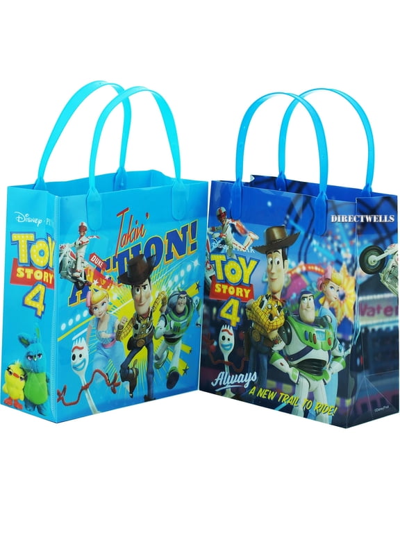 Toys Story 12 Party Favor Reusable Goodie Medium Gift Bags 8"