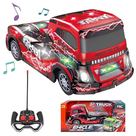 Dreampark RC Drift Car Toys 360° Rotation with Music Lighting, Remote Control Car for Child, Red