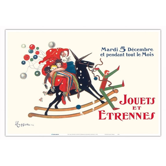 Toys and Trinkets (Jouets et Étrenne) - Vintage French Advertising Poster by Leonetto Cappiello c.1922 - Master Art Print (Unframed) 13in x 19in