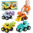 thumbnail image 1 of Toys for 1 2 3 Year Old Boy Girl, Construction Vehicle Dinosaur Toy Cars For Toddlers, Pull Back Cars Baby Toys, Press And Go Toy Cars, 1 of 7