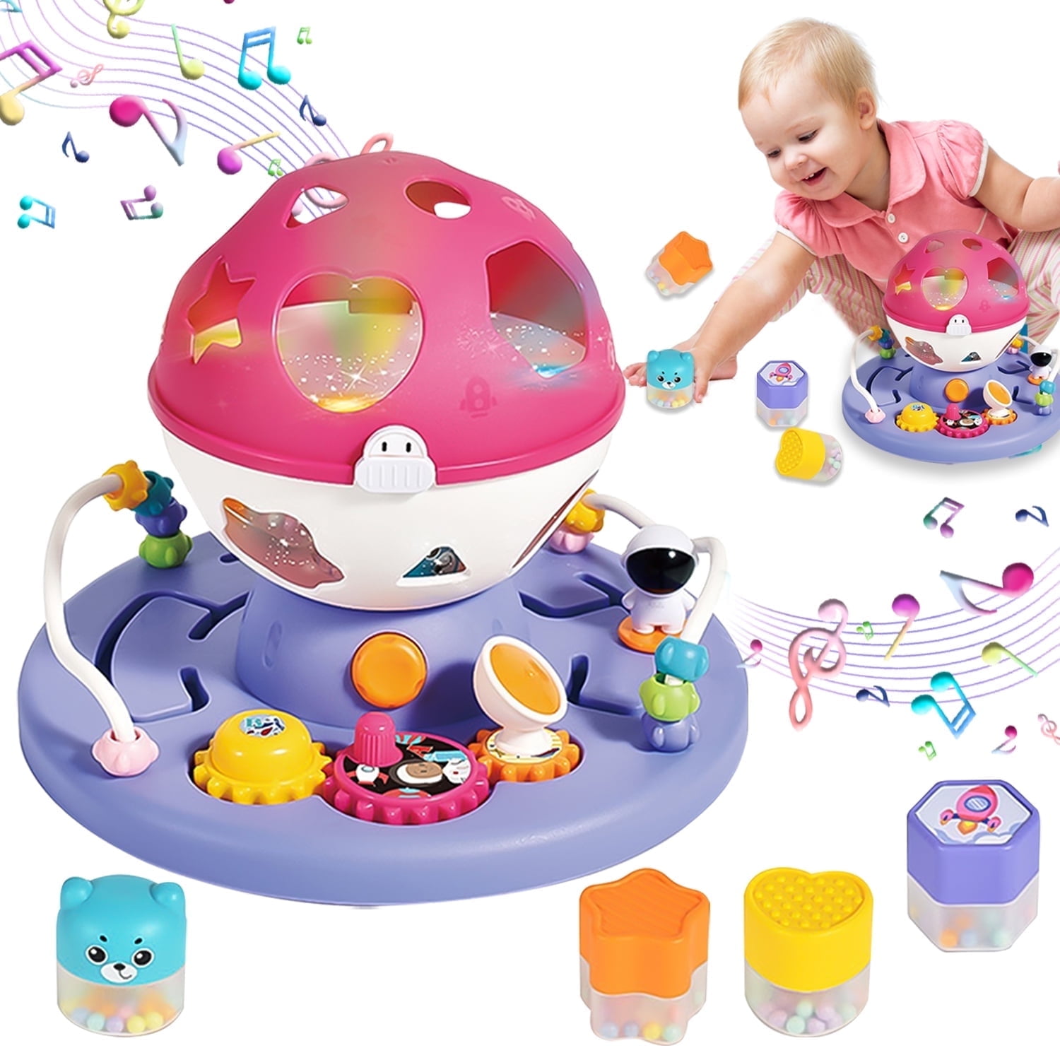 Educational Montessori Toys for Toddlers 1-3, Light-Up Musical