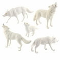 thumbnail image 1 of Toys for Ages 2-4 5PC Simulation White Wolf Model Roaring Wolf Walking Wolf Cub Desktop Sand Table Decoration Ornaments, 1 of 9