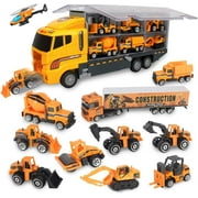 Toys for Boys,12 Pcs Engineering Die-cast Construction Car Toddler Toys for 3 Year Old Boys Vehicles Gifts Kids Toys for Age 3 4 5 6 7 Year Old Boys