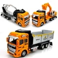 thumbnail image 1 of Toys for Boys Truck Toy Kids Construction Vehicles 3 4 5 6 7 Year Baby Xmas Gift, Dump Trucks, Excavator, Cement Mixer Truck 3pcs, 1 of 9