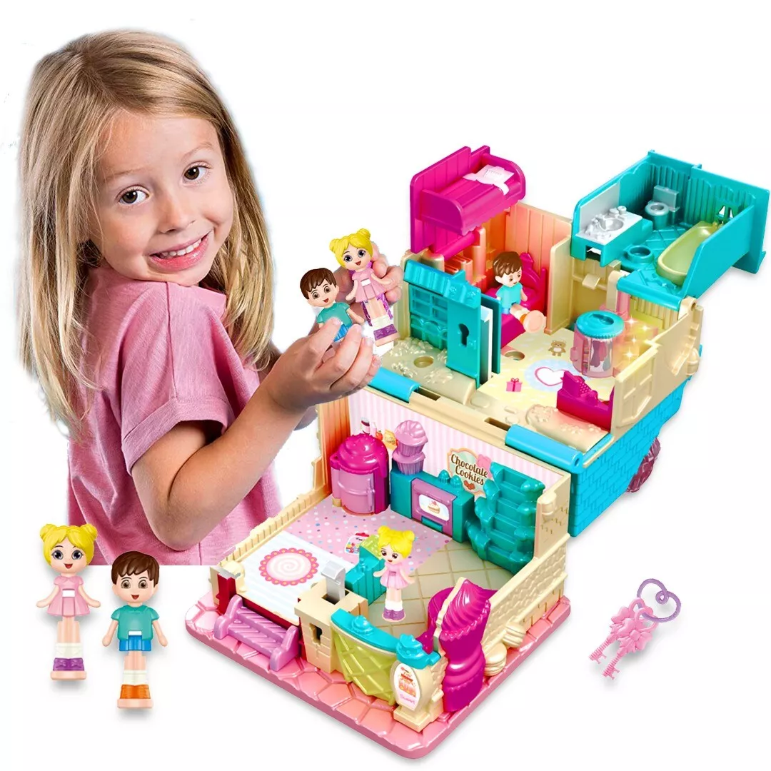 Toys For Girls Ages 3 8 Mini Doll House Pretend Play Toy With Light
