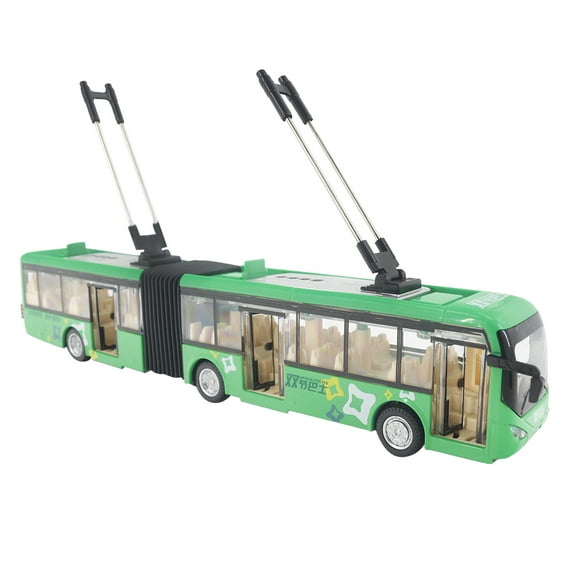 Toys for Kids 3+ 1:48 CS0133 Electronic City Bus Light Car Educational Toy for Children Kids Traffic Model(Green)