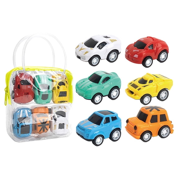 Toys for Kids Christmas Gifts Children's Cartoons Mini Inertias Rebounds Car Set Toy Handbag Car Gift Toy