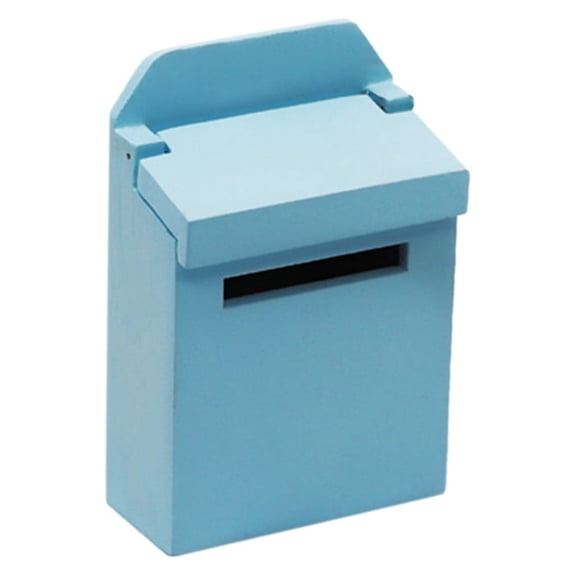 Toys for Kids Toddlers Miniature Wooden Furniture Colorful Outside Postbox Mailbox For 1:12 Dollhouse