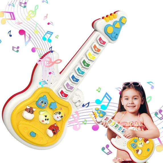 Guitar Toy for Toddlers 1-3, Musical Instrument Guitar for kids 1 2 3 Year Old Boys Girls, Toddler Toys Age 1-2