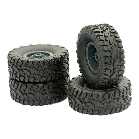 ToysYGift 4pcs RC Car Rubber Tires,4WD Rubber Tires, Track Wheels Spare Parts For 1/16 WPL B14 C24 FY001 Military Truck RC Car