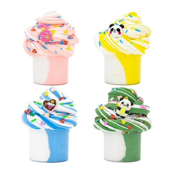 ToysYGift 70ml Furry Cloud Butters Colored Clay Toy Non Settling with Accessories for DIY Noodles, Stretchy and Malleable, Clay Toy, DIY Craft, for Arts and Crafts, Stress Relief