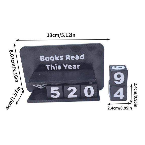 ToysYGift Bookshelf Decor Book Read Counter, Books Read Counter, Books Read Sign, Reading Tracker, Reading List