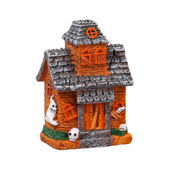 ToysYGift 1pc Halloween Haunted House Resin Figurine Modern Style Miniature Collectible Suitable For Various Room Types Horror Decor Accessory Non Dispiay