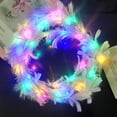 thumbnail image 1 of ToysYGift LED Feather Wreath Crown Headband Luminous Angel Feather Garland Feather Glitter Headdress Small Gift 1PCS, 1 of 5