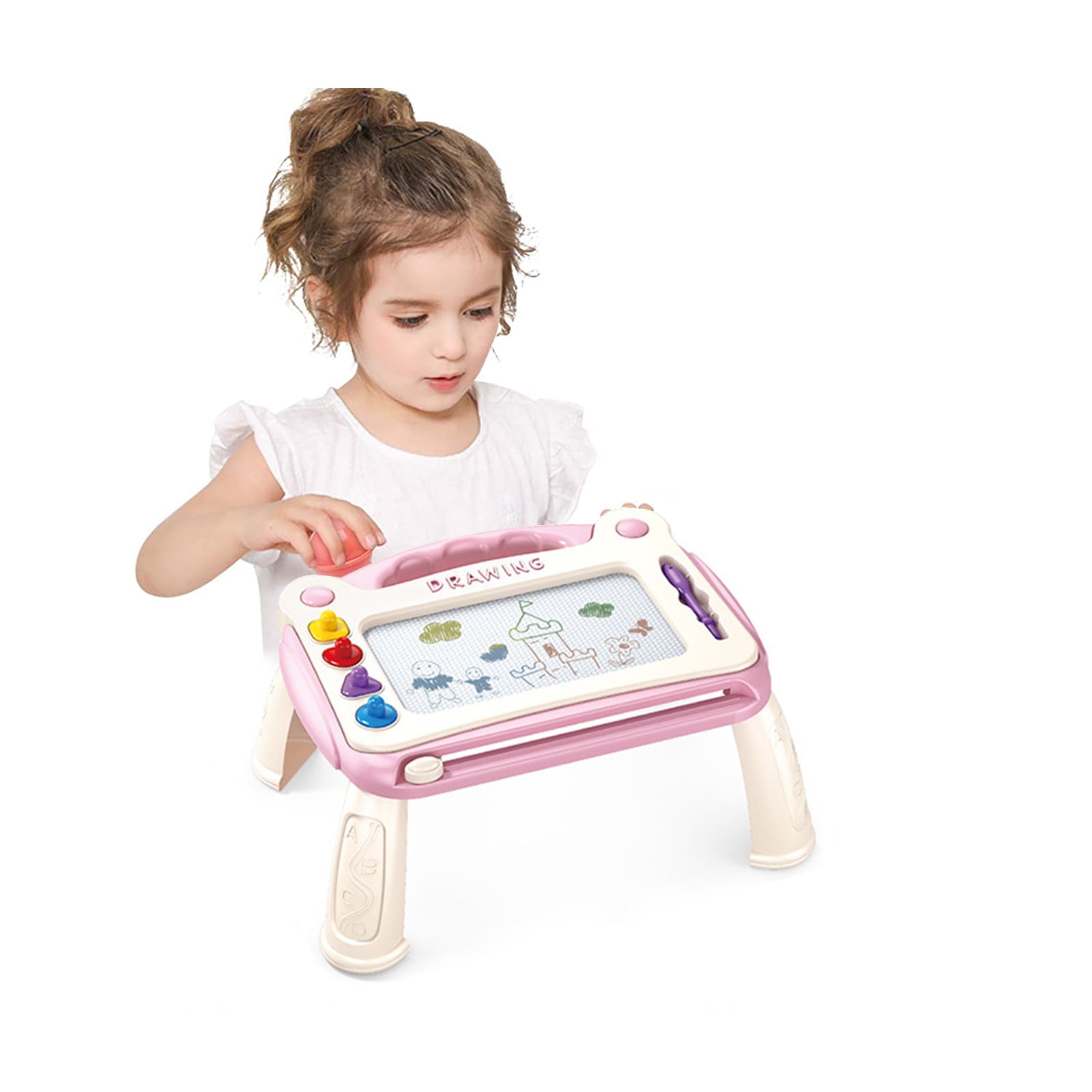 Seimome Magnetic Drawing Board, Toddler Girl Toys For 1-2 Year Old, Doodle Board Pad Learning And Educational Kids Toys For 1 2