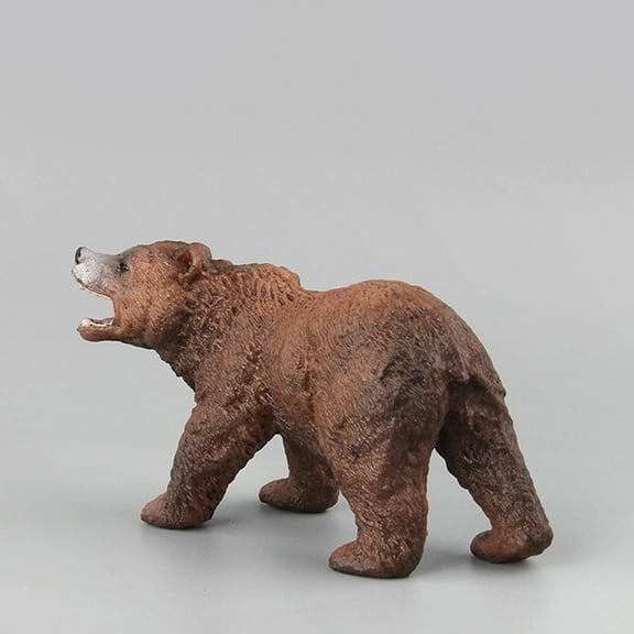ToysYGift Realistic Bear Figurines Toys Plastic Forest Animal Brown Bear Family Figures Educational Learning Playset Small Brown Bear Toys Miniature Woodland Creature Party Supplies