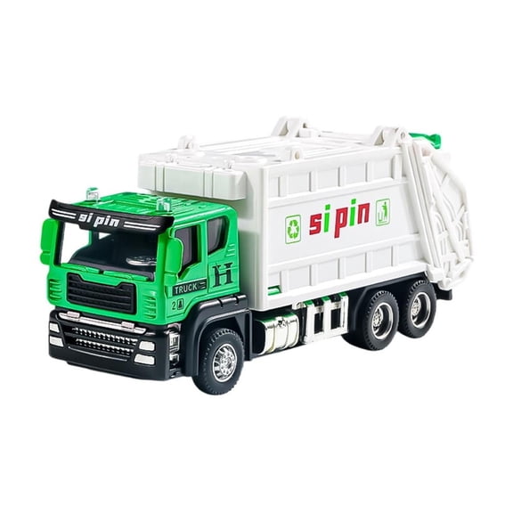 ToysYGift Die-cast Mini Garbage Truck Toy, Metal Trash Truck Vehicles Set , Friction Powered Recycling, Tankers, Alloy Dump Model Toy Birthday Christmas Gift