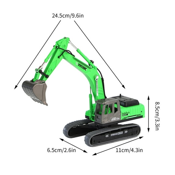 ToysYGift Excavator Toy, Construction Vehicle Digger Toy Scale Die-cast Engineering Tracked Excavator Vehicle Alloy Model Toy for Kids and Decoration for House Christmas Birthday Gift