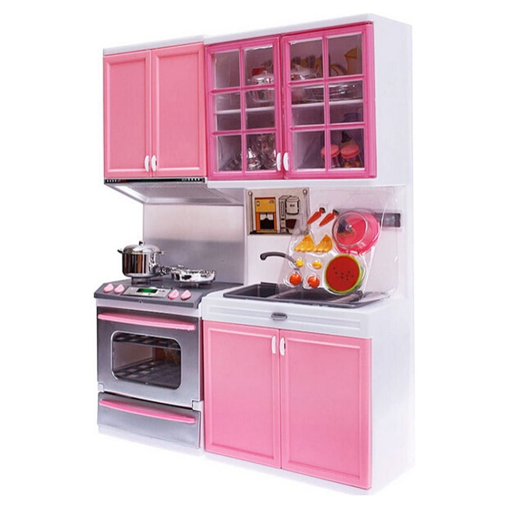 ToysYGift Kitchen Playset for Girls, Play Kitchen Toys for Dolls with Realistic Lights \u0026 Sounds, Kids Pretend Play Kitchen Toy Accessories, Gifts for Toddlers Girls 3 4 5 6 Year Old