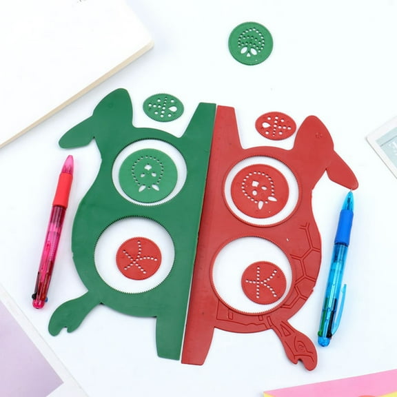 ToysYGift Magical Turtle bunny Drawing Stencil with Geometric Spirographs Multi Function Ruler and 4 Gears, Drawing Kit, Spirograph Toy, for Creative Patterns, Educational Art Birthday Christmas Gift