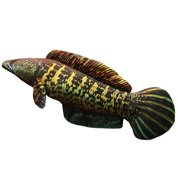 ToysYGift Simulation Fish Plush Toy Pillow Soft Fish Cushion Pillow Stuffed Animal Toy for Cat Pets or Kids Birthday Christmas Gifts