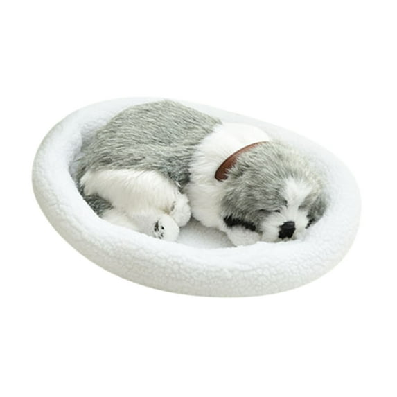 ToysYGift Sleeping Dog Toy,Realistic Sleeping Plush Breathing Dog Plush Stuffed Animal Fake Puppy Animal with Sound Kids Dog Kid Pillows for Sleeping Christmas Birthday Gift