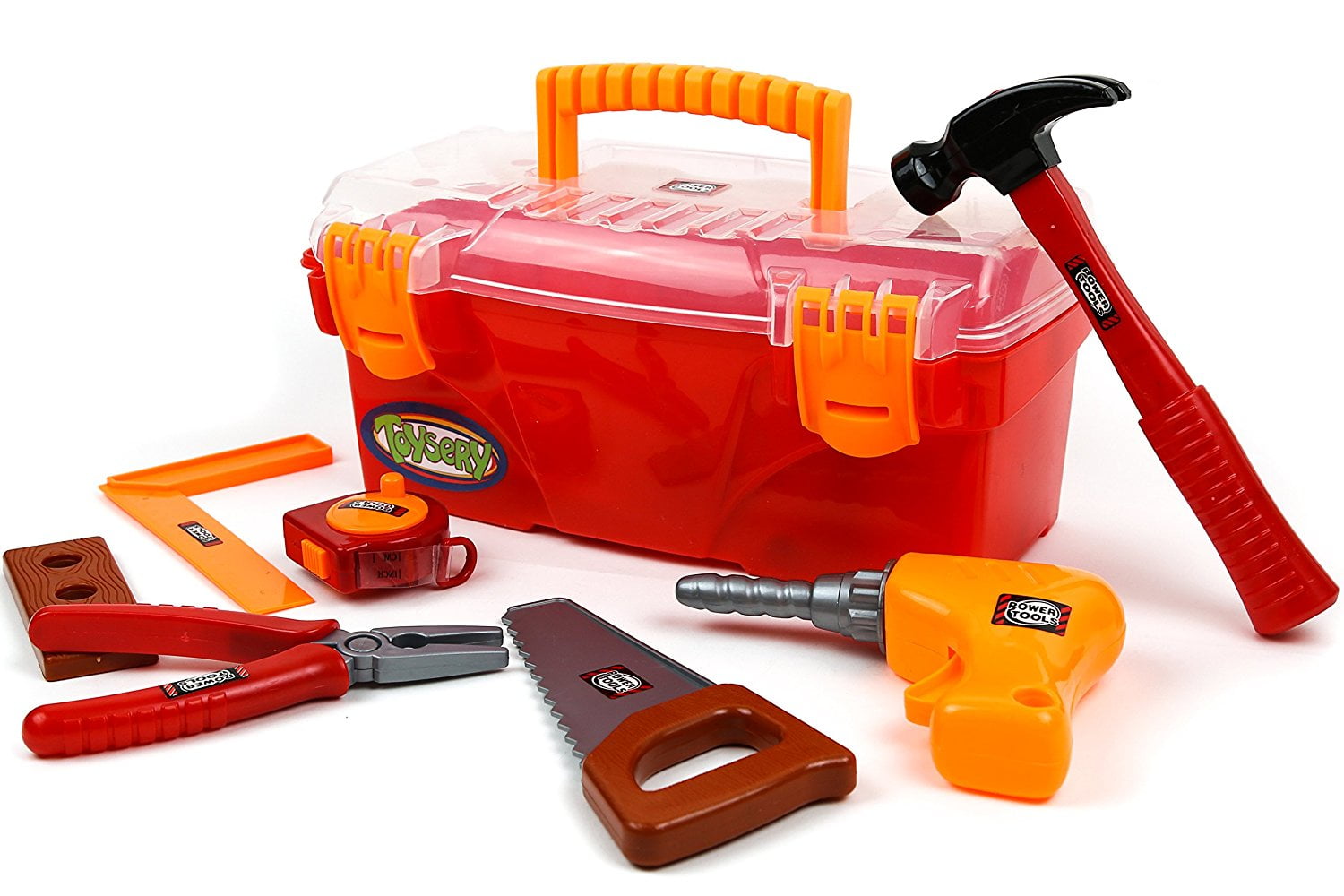 Toysery 24 Pieces Complete Kids Toy Tools Set for Children Fun Tool Box Kit for Kids Toddlers Educational Toy and Best Gift Idea for Boys and Girls Walmart