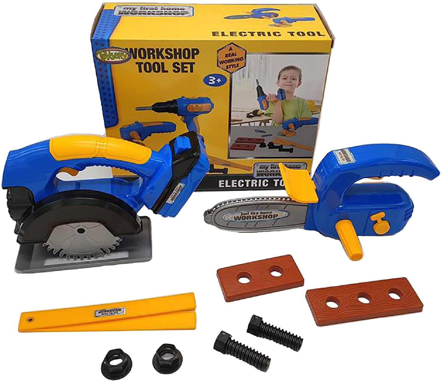 Fun Little Toys Power Tool Workshop Play Construction Tool Set 