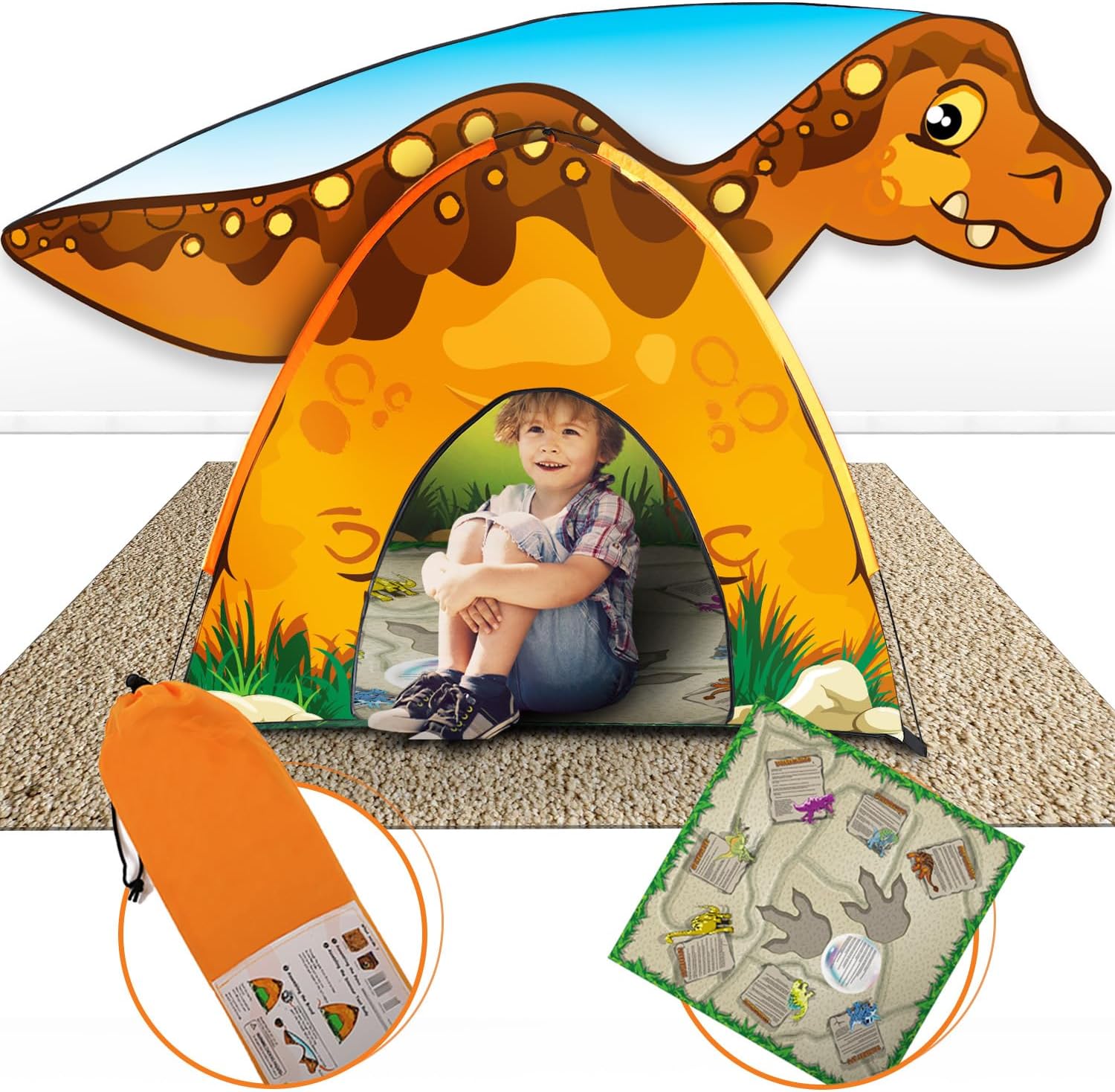 Toysical Dinosaur Discovery Kids Play Tent – Imaginative Indoor Fun (Used)